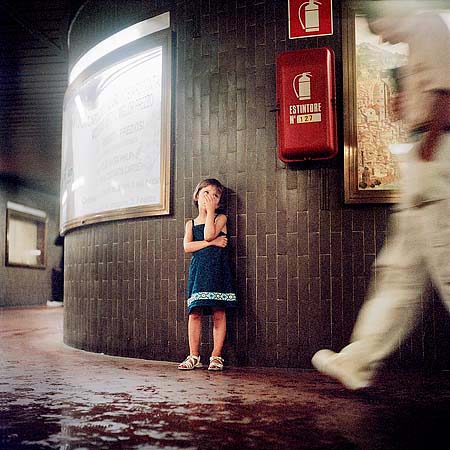 station Florence tijdens onweer