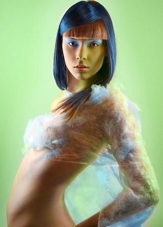 model Jennifer B, visagie Majella Maas